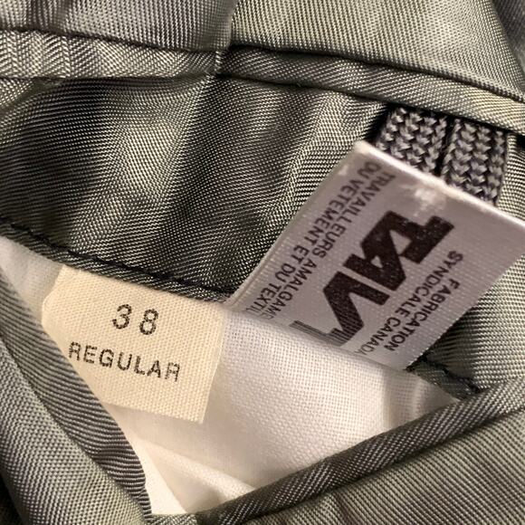 PAUL STUART Size 38 Regular Black Wool Notch Lapel 3 Piece Tuxedo - Picture 10 of 13